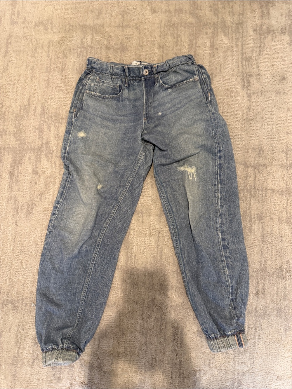 rag & bone Distressed Light Blue Boyfriend Jeans